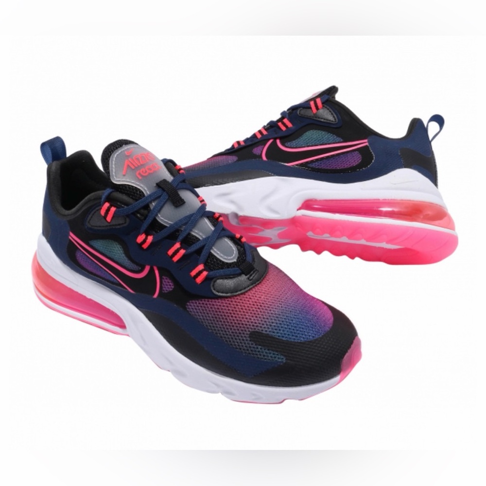 NIB Nike Women’s Air Max 270 React SE Midnight Navy Black Marine Size 8 - Picture 6 of 11